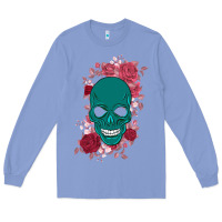 Colony Blue Skull with flowers Long Sleeve Tee - Bettercallsaul