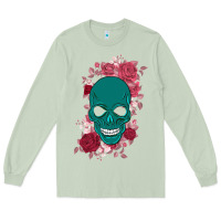 Matcha Skull with flowers Long Sleeve Tee - Bettercallsaul