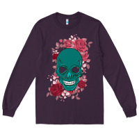 Plum Skull with flowers Long Sleeve Tee - Bettercallsaul