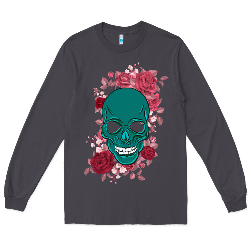 Skull With Flowers Long Sleeve Tee by Bettercallsaul | Teevron