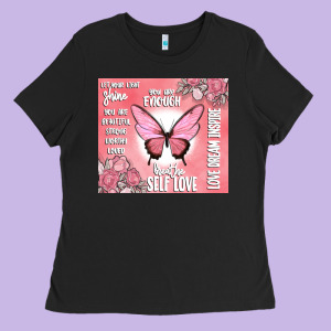 Self Love Ladies Tee Designed By Maliassmallbusiness