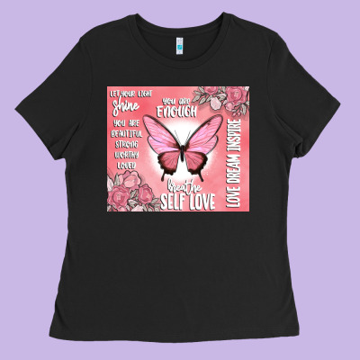 Self Love Ladies Tee Designed By Maliassmallbusiness