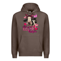 Coffee Valentine's Day shut up and kiss me Holstein Cow Premium Hoodie - FaDigitalArtStudio