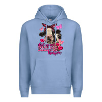 Colony Blue Valentine's Day shut up and kiss me Holstein Cow Premium Hoodie - FaDigitalArtStudio