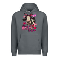 Rock Valentine's Day shut up and kiss me Holstein Cow Premium Hoodie - FaDigitalArtStudio