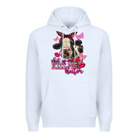 White Valentine's Day shut up and kiss me Holstein Cow Premium Hoodie - FaDigitalArtStudio