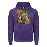 Cloud Purple appaloosa horse with sunflowers and western background Vintage Hoodie - LillyAllenDesigns