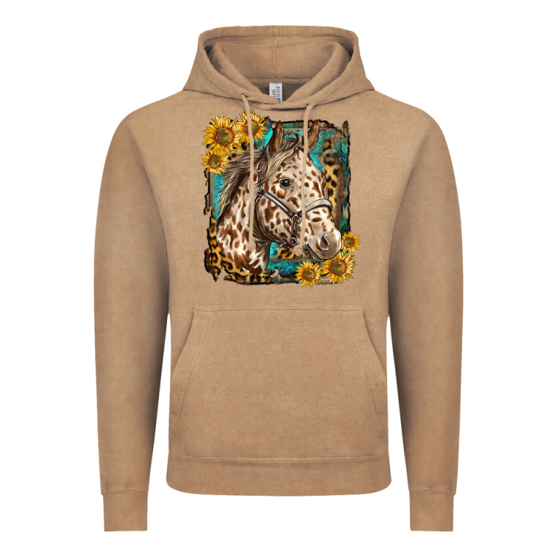 Appaloosa Horse With Sunflowers And Western Background Vintage Hoodie by LillyAllenDesigns | Teevron