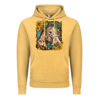 Vintage Mustard appaloosa horse with sunflowers and western background Vintage Hoodie - LillyAllenDesigns