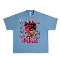 Pebble Blue in october we wear pink with afro woman Urban Heavy Tee - Artiststas
