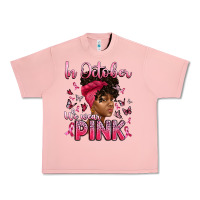 Salmon in october we wear pink with afro woman Urban Heavy Tee - Artiststas