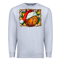 Heather Grey basketball christmas Premium Sweatshirt - FaDigitalArtStudio