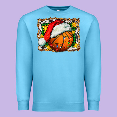 Basketball Christmas Premium Sweatshirt Designed By Fadigitalartstudio