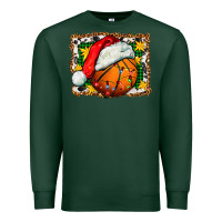Sports Green basketball christmas Premium Sweatshirt - FaDigitalArtStudio