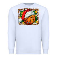 White basketball christmas Premium Sweatshirt - FaDigitalArtStudio