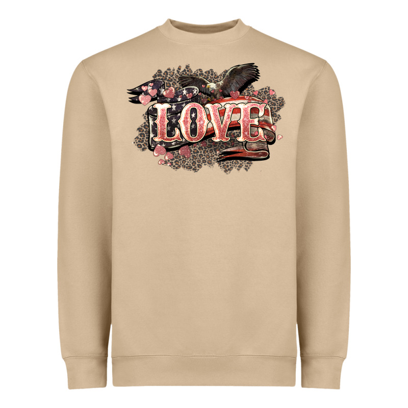 Love America 4th Of July Heavyweight Sweatshirt by HowdyJamesFarm | Teevron