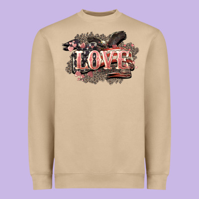 Love America 4th Of July Heavyweight Sweatshirt Designed By Howdyjamesfarm