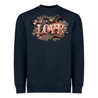 Navy Love America 4th of july Heavyweight Sweatshirt - HowdyJamesFarm