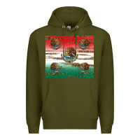 Army Green Mexican Flag Premium Hoodie - RanaPortraitStore