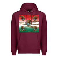 Burgundy Mexican Flag Premium Hoodie - RanaPortraitStore