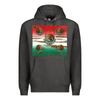 Charcoal Heather Mexican Flag Premium Hoodie - RanaPortraitStore