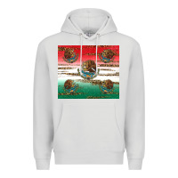 Dove Grey Mexican Flag Premium Hoodie - RanaPortraitStore
