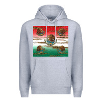 Heather Grey Mexican Flag Premium Hoodie - RanaPortraitStore