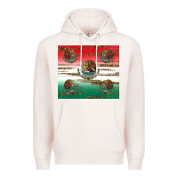 Pale Pink Mexican Flag Premium Hoodie - RanaPortraitStore