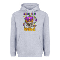 Heather Grey skull mardi gras king Heavyweight Hoodie - FaDigitalArtStudio