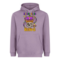 Lavender skull mardi gras king Heavyweight Hoodie - FaDigitalArtStudio