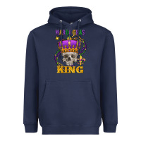 Navy skull mardi gras king Heavyweight Hoodie - FaDigitalArtStudio