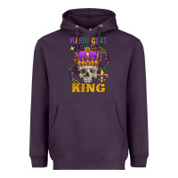 Plum skull mardi gras king Heavyweight Hoodie - FaDigitalArtStudio