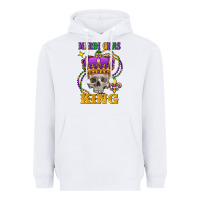 White skull mardi gras king Heavyweight Hoodie - FaDigitalArtStudio