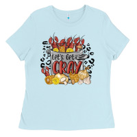 Baby Blue let's get cray crawfish boil Ladies Tee - MaliasSmallBusiness