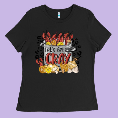 Let's Get Cray Crawfish Boil Ladies Tee Designed By Maliassmallbusiness