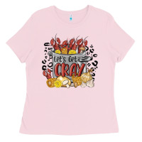 Bubblegum Pink let's get cray crawfish boil Ladies Tee - MaliasSmallBusiness