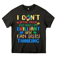 Asphalt dont speak much because im brilliant Heavy Core Tee - MaliasSmallBusiness