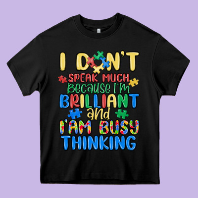 Dont Speak Much Because Im Brilliant Heavy Core Tee Designed By Maliassmallbusiness