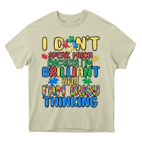 Mossy dont speak much because im brilliant Heavy Core Tee - MaliasSmallBusiness