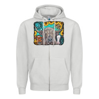 Dove Grey Cows Glitter Turquoise Leopard Sunflowers Zipper Hoodie - CowCowDesign