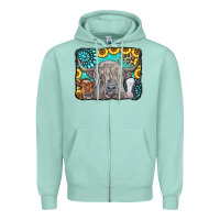 Seafoam Cows Glitter Turquoise Leopard Sunflowers Zipper Hoodie - CowCowDesign