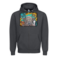 Smoke Cows Glitter Turquoise Leopard Sunflowers Zipper Hoodie - CowCowDesign
