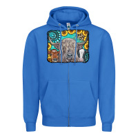 True Royal Cows Glitter Turquoise Leopard Sunflowers Zipper Hoodie - CowCowDesign