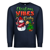 Navy christmas vibes only Premium Sweatshirt - BundleAndBundleShop