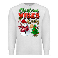 Oatmeal Heather christmas vibes only Premium Sweatshirt - BundleAndBundleShop