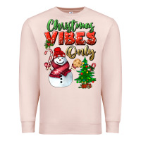 Pale Pink christmas vibes only Premium Sweatshirt - BundleAndBundleShop