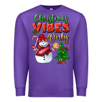 Purple christmas vibes only Premium Sweatshirt - BundleAndBundleShop