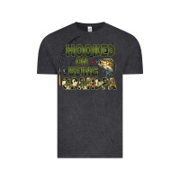 Vintage Black fish lures hooked on being grandpa Vintage Tee - Artiststas