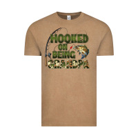 Vintage Coffee fish lures hooked on being grandpa Vintage Tee - Artiststas