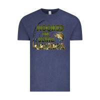 Vintage Denim fish lures hooked on being grandpa Vintage Tee - Artiststas
